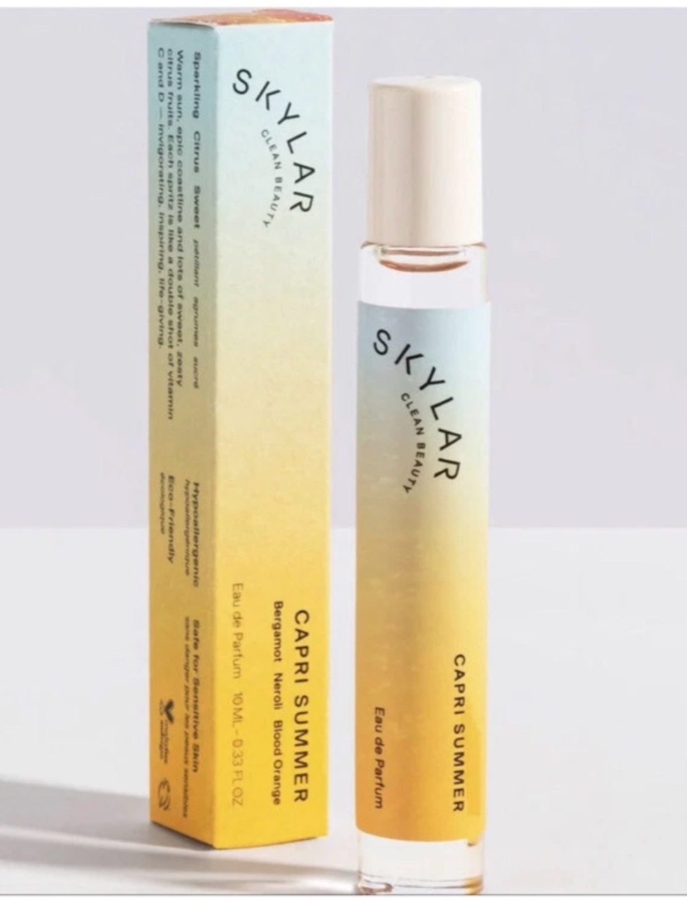 Skylar CAPRI SUMMER ROLLERBALL fragrance Bergamot Neroli Blood Orange
0.33 FL OZ